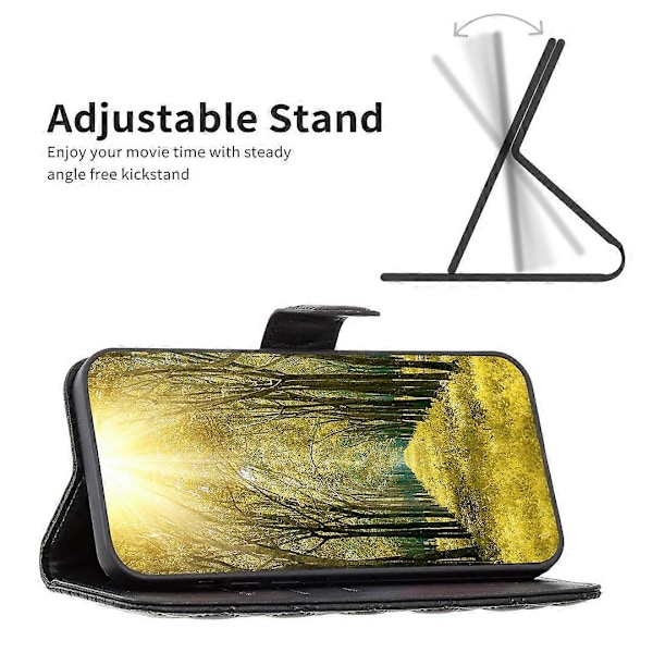 til Samsung Galaxy A05s 4G Etui Præget Tegnebog Stand Læder Telefon Cover Multicolor Style F