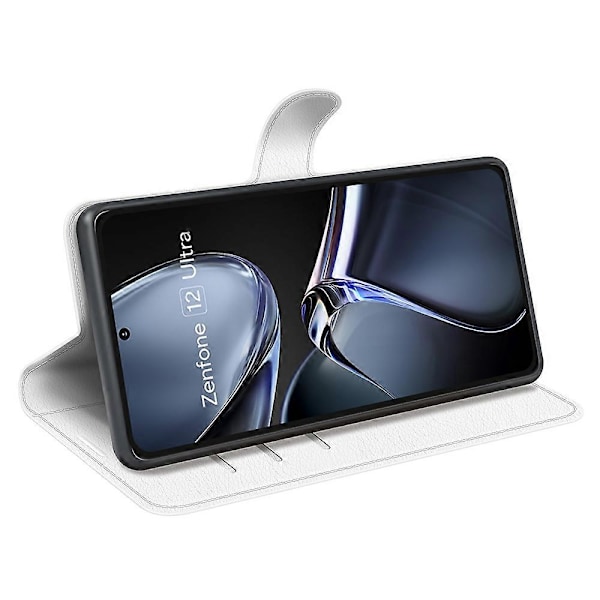 Til Asus Zenfone 12 Ultra 5G Etui Litchi Tekstur Stødsikkert Læder Wallet Telefon Cover Multicolor White