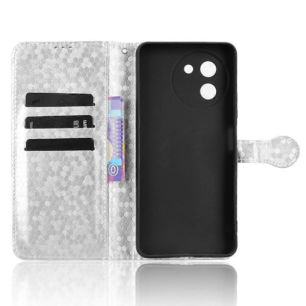 Plånboksfodral med prickmönster i PU-läder för Doogee Note 59 Pro/Note 59 Multicolor Silver