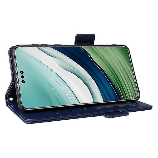 Til Huawei Mate 60 Cover Litchi Tekstur Wallet Stand Læder Telefon Cover med Rem Multicolor Style F