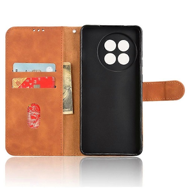 Læder Etui til OnePlus 13R 5G/Ace 5 Pro 5G Hudfølelse Anti Drop Wallet Flip Telefon Cover Multicolor Brown