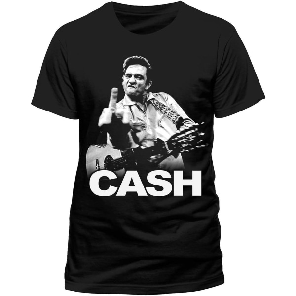 Johnny Cash Flippin 4838tsbpl T-shirt för män Black 3XL