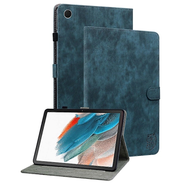 For Samsung Galaxy Tab A9 Lærdeksel Søtt Tigeravtrykk Justerbart Stativ Nettbrettveske Multicolor Style B