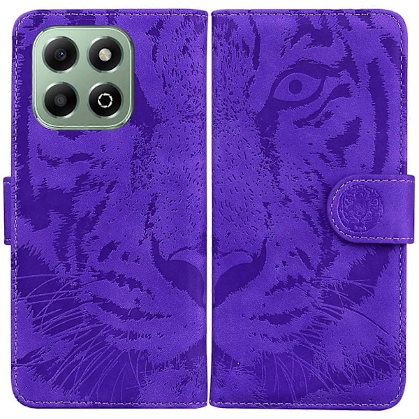 For Honor X6b 4G Wallet Case Tiger Præget Læder Telefon Cover Multicolor Style C
