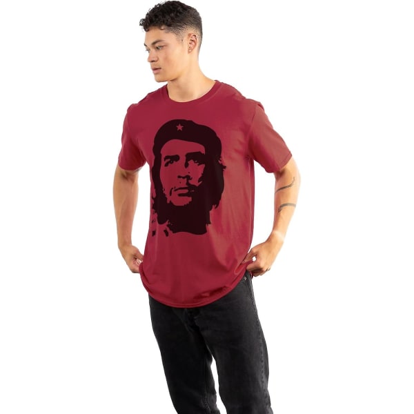 Cotton Soul Che Guevara Ikoninen Miesten T-paita Cardinal Red S