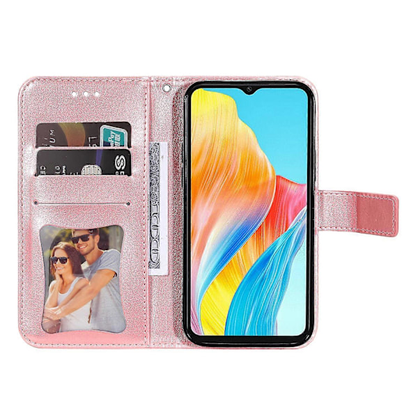 Til Oppo A38 4G Etui Slankt Anti-drop Pung Stativ PU Læder Cover Multicolor Style E