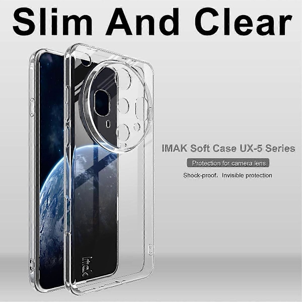 IMAK UX-5 Series Deksel for Oppo Find X8 Ultra 5G - Støtsikker TPU Klar Slim Bakside
