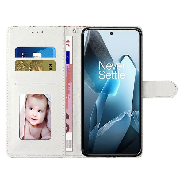 Plånboksfodral för OnePlus 13 PU Läder Mönstertryck Ställ Telefonskal med Rem Multicolor Two Wolves