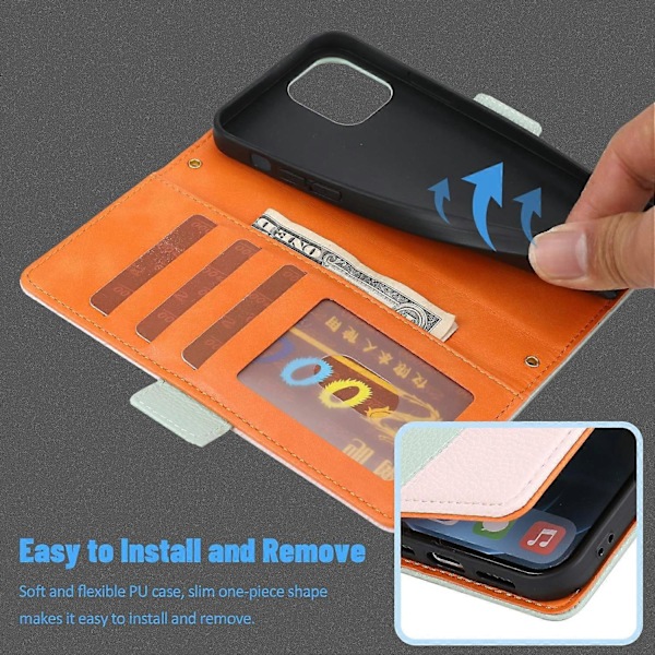 Pung Design Assorteret Farve Stil Læder Pung Etui til iPhone 12 6.1 tommer/12 Pro 6.1 tommer
