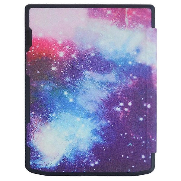 Til PocketBook InkPad Color 2/3 PB743 E-Reader Etui Mønstertryk PU Læder Flip Cover Multicolor Galaxy