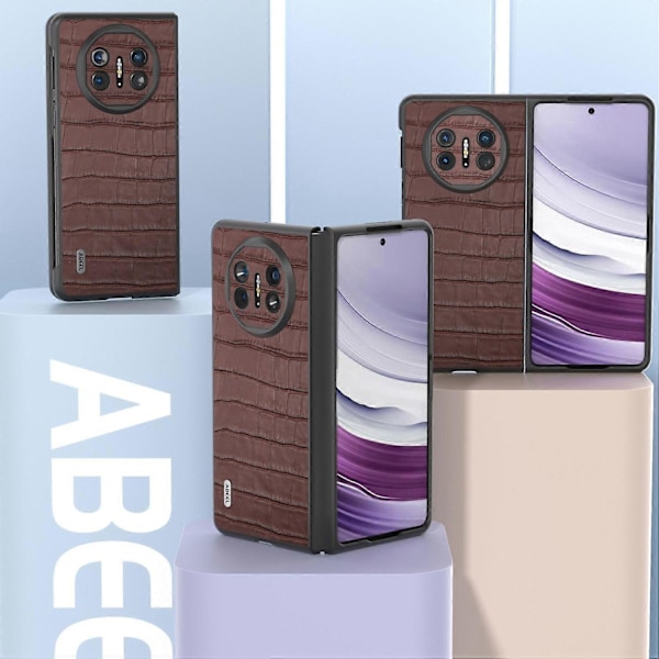 Skyddsfodral för Huawei Mate X5 Äkta Läder+PC Krokodiltextur Multicolor Style D