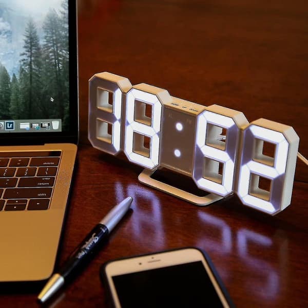 Minimalistisk LED-klokke