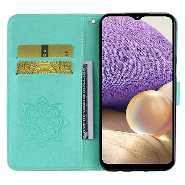 Til Samsung Galaxy S23 FE Cover Ugle Præget PU Læder Telefon Cover med Wallet Stand Multicolor Style D