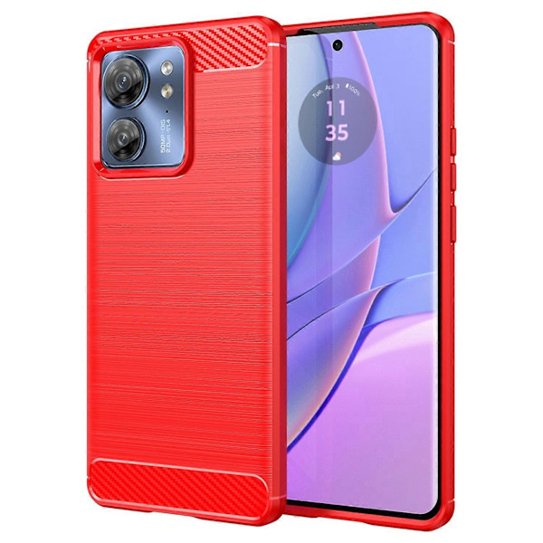 Motorola Edge 40 5G Harjattu Puhelinkotelo Hiilikuitukuvio TPU Suojus Multicolor Style C