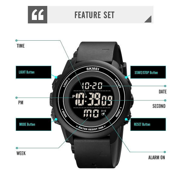 Skmei 1736 Two City Time Digital Display Ectronic Watch Rose Red and White