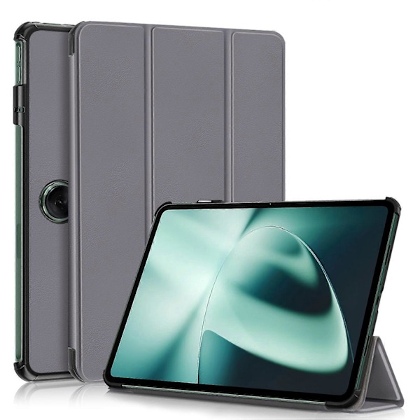 Lærnettbrettveske for OnePlus Pad/Oppo Pad 2 Tri-fold Stativ Nettbrettdeksel med Auto Wake/Sleep Multicolor Style C