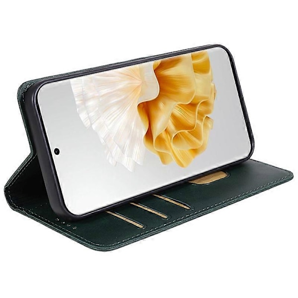 Til Huawei P60/P60 Pro Kalvetekstur PU Læder Etui Business Stil Tegnebog Stativ Telefon Cover Multicolor Style E