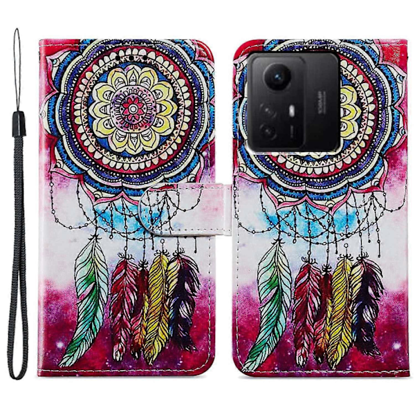 PU Læder Wallet Cover med Mønsterprint og Flip Stand til Xiaomi Redmi Note 12S 4G Multicolor Style R