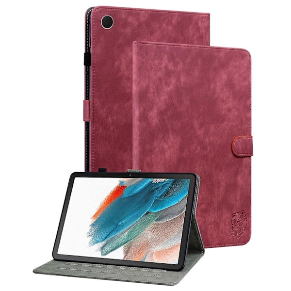 For Samsung Galaxy Tab A9 Lærdeksel Søtt Tigeravtrykk Justerbart Stativ Nettbrettveske Multicolor Style G