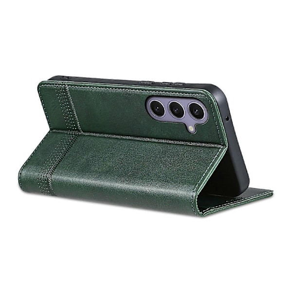 AZNS Fodral för Samsung Galaxy A56 5G, plånboksfodral i PU-läder med kohudstextur - Multicolor Green