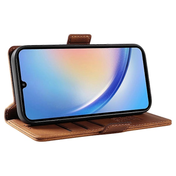 YIKATU YK-005 For Samsung Galaxy A34 5G Hud-følelse Telefon Deksel Stativ Shell PU Lær Lommebok Multicolor Style C
