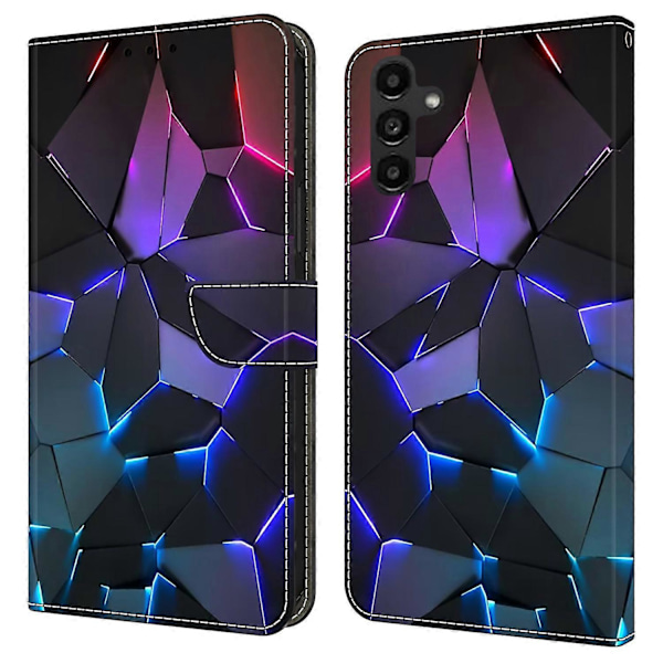 Til Samsung Galaxy A14 4G/5G Etui Mønsterprintet Beskyttelsescover TPU+PU Læder Flip Telefon Etui Multicolor Style G