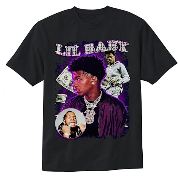 Hip Hop Rap Trap Rappere Sangere Streetwear Vintage Stil Baby T-shirts S