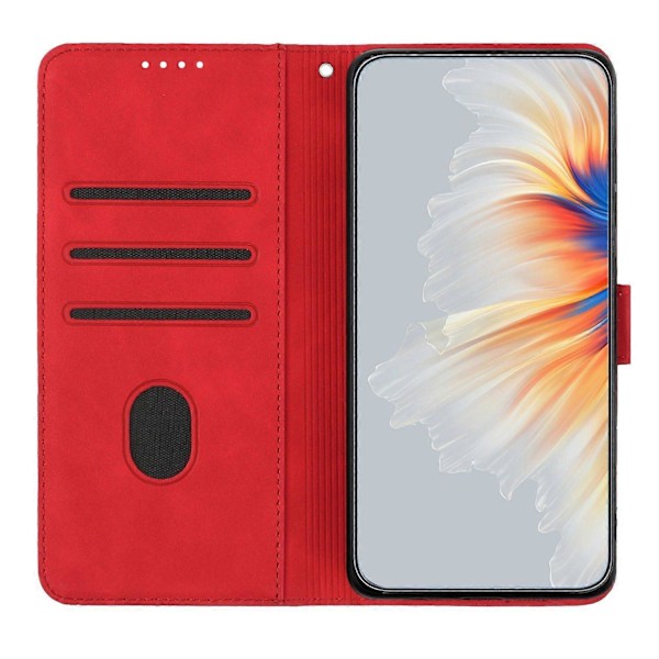 YX003 Plånboksfodral i PU-läder med Ställ för Samsung Galaxy A54 5G, Präglat Mönster Multicolor Style E