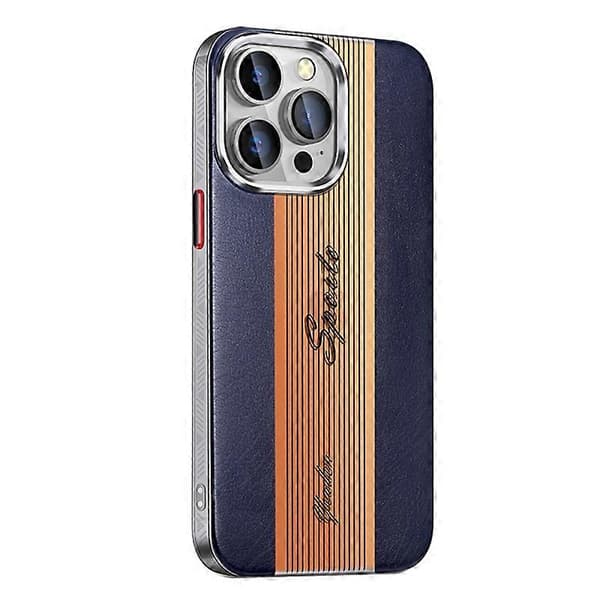 Til iPhone 13 Pro Laser PU Læderbelagt TPU Telefon Cover Gradient Design Mobiltelefon Shell Multicolor Style E