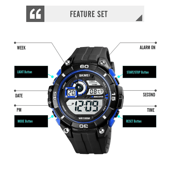 Skmei 1756 Herr Sport Electronic Watch Red