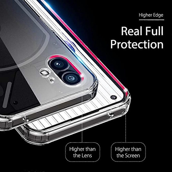 För Nothing phone (1) 5G TPU+PC Mobilskal Stöttåligt Kristallklart Skyddsskal