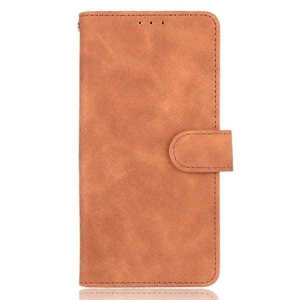 Skin-Touch Stand Funktion PU Læder Beskyttende Flip Folio Cover til iPhone 13 6.1 tommer Multicolor Style E