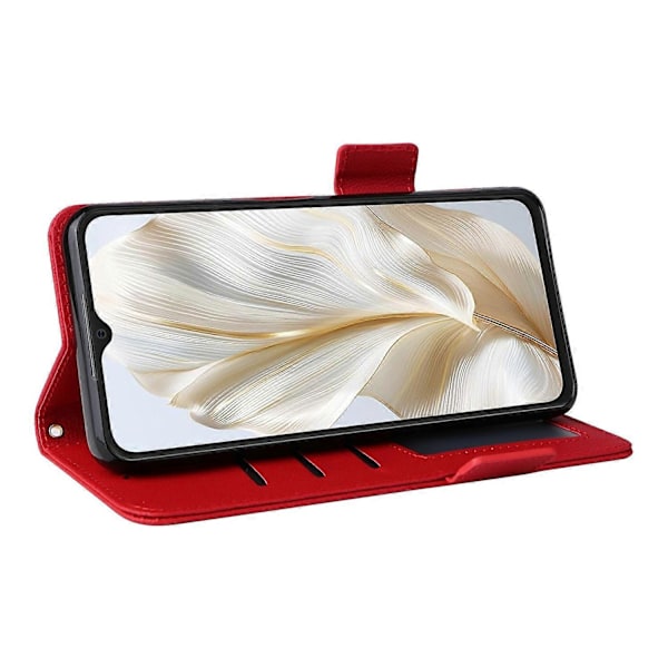 För Blackview Wave 8C Fodral Litchi Textur PU Läder Plånbok Flip Telefonfodral - Babyblå Multicolor Red
