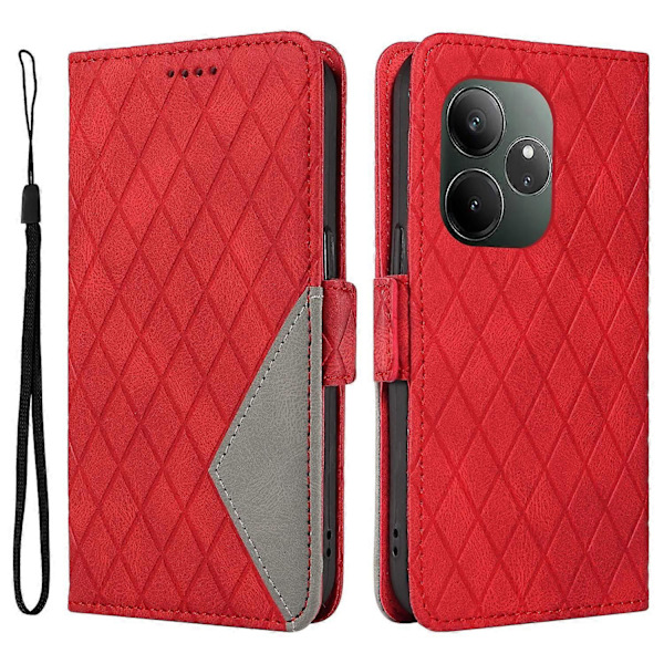 För Realme GT 6 5G Fodral Geometrisk Rom Wallet Läder Telefonskal Multicolor Style D