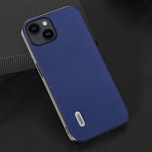 Texturerat PU-läder + TPU-telefonfodral för iPhone 15 Plus, fallsäkert bakskal Multicolor Style D