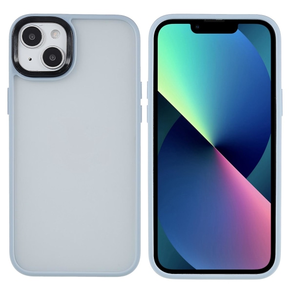 För Iphone 15 Plus Drop Resistant Tpu+acrylic Phone Case Skin-touch Back Cover Blue