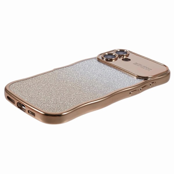 iPhone 16 -kotelo Gradient Glitter TPU -puhelinkuori sähköpinnoitetulla kiharakehyksellä Multicolor Style D