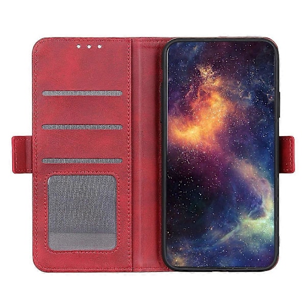 Til Motorola Moto G75 5G Etui Stativ Kohud Tekstur PU Læder Telefon Cover Multicolor Style E