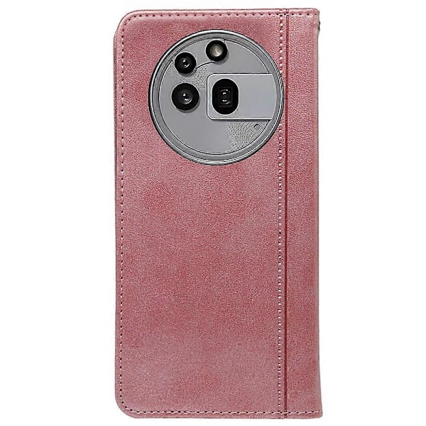 För Nothing Phone (3a) Pro Fodral Dold Magnetisk Stängning Kalvtextur Läder Telefonskal Multicolor Rose Gold