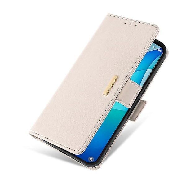 Læder Wallet Case med RFID-blokering og stativ til Realme GT 7 Pro 5G med håndrem - Grøn Multicolor White