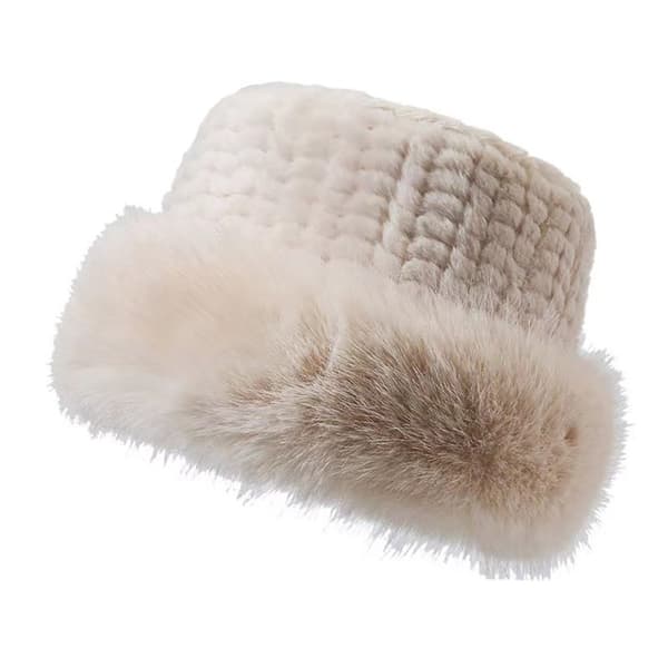 Pelsbøttehatt BEIGE beige
