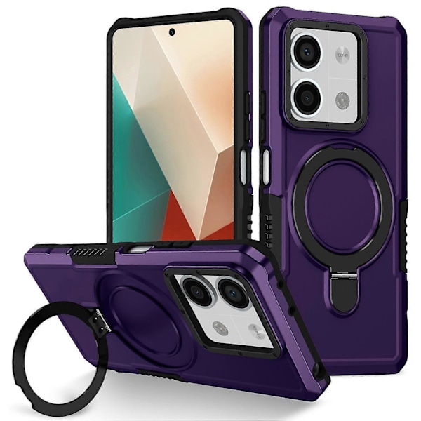 Xiaomi Redmi Note 13 5G -puhelimen kotelo, jossa sormuspidike ja jalusta, TPU+PC-puhelinkuori Multicolor Style A
