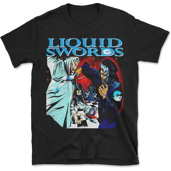 Liquid Swords Album Hip Hop T-shirt inspirerad av Genius Gza Black XXL