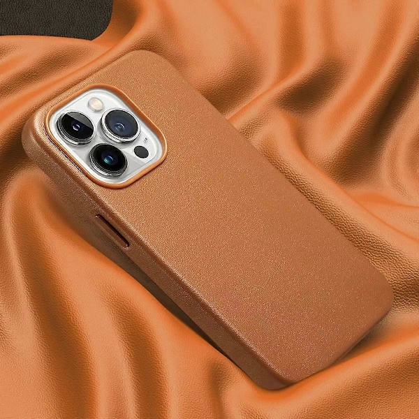 Anti-ridse Telefoncover til iPhone 15 Plus PU+PC Beskyttelsesetui Kompatibelt med MagSafe Oplader Multicolor Style A