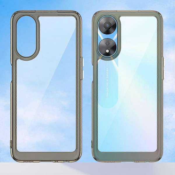 Mobilskal för Oppo A58 5G, Dammtåligt TPU+Akryl Telefonskal Skyddande Fodral Multicolor Style D