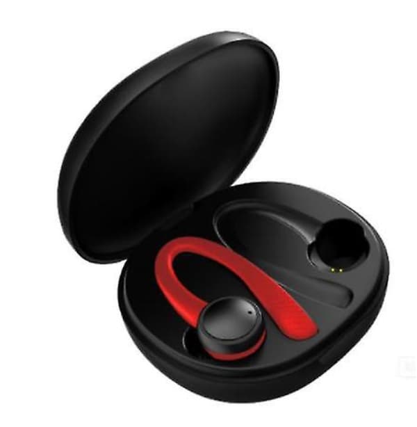 Rött trådlöst headset Bluetooth headset In-ear Earbud 5.0 Gaming Headset