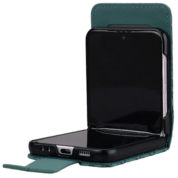 Skal för Samsung Galaxy Z Flip5 5G Präglat PU Läder+PC Telefonskydd Multicolor Style B