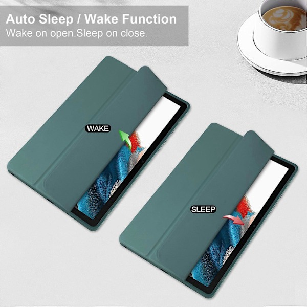 Klart Bakdeksel for Samsung Galaxy Tab A9+ PU+TPU+Akryl Nettbrettveske med Pennholder Multicolor Style C