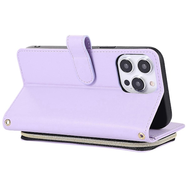 iPhone 14 Pro Max Lompakkokotelo Folio PU Nahkainen Jalustallinen Rhombus Puhelinkuori Rannekkeella Multicolor Style A