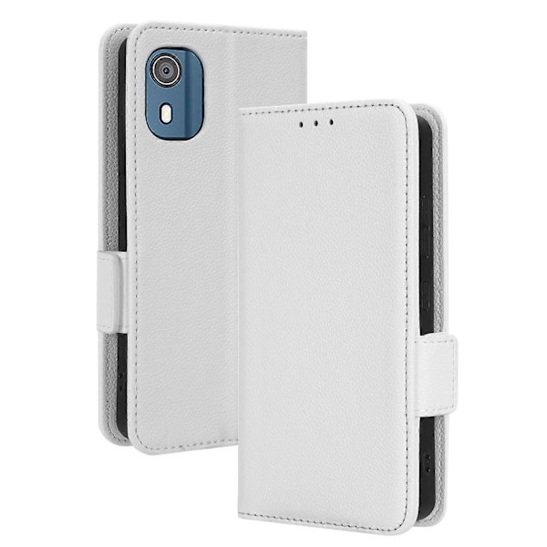 PU Læder Telefonpung til Nokia C02, Litchi Tekstur Stand Telefoncover Multicolor Style B
